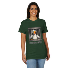 Load image into Gallery viewer, Silly Duck Behind Bars T-Shirt — "Got Too Silly" Funny Graphic Tee