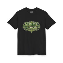 Load image into Gallery viewer, Kiss Me I'm Angry T-Shirt — Funny St. Patrick’s Day Green Graphic Tee