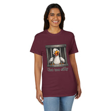 Load image into Gallery viewer, Silly Duck Behind Bars T-Shirt — "Got Too Silly" Funny Graphic Tee