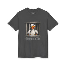Load image into Gallery viewer, Silly Duck Behind Bars T-Shirt — "Got Too Silly" Funny Graphic Tee