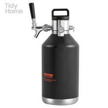 Load image into Gallery viewer, Beer Growler Tap System, 128Oz 4L Mini Keg, 304 Stainless Steel Pressurized Beer Growler,CO2 Regulator Faucet, Leak-Proof Ring