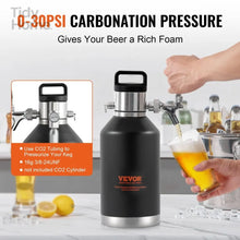 Load image into Gallery viewer, Beer Growler Tap System, 128Oz 4L Mini Keg, 304 Stainless Steel Pressurized Beer Growler,CO2 Regulator Faucet, Leak-Proof Ring