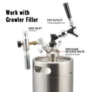 The New Mini Keg Spear Mini Growler Tap Dispenser, With 12Inch Hose For 2L/3.6L/5L Homebrew Beers Tool Wine Tap Dispenser