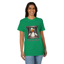 Load image into Gallery viewer, Silly Duck Behind Bars T-Shirt — "Got Too Silly" Funny Graphic Tee
