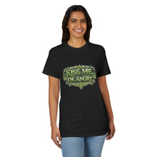 Load image into Gallery viewer, Kiss Me I'm Angry T-Shirt — Funny St. Patrick’s Day Green Graphic Tee
