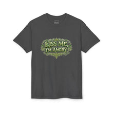 Load image into Gallery viewer, Kiss Me I'm Angry T-Shirt — Funny St. Patrick’s Day Green Graphic Tee
